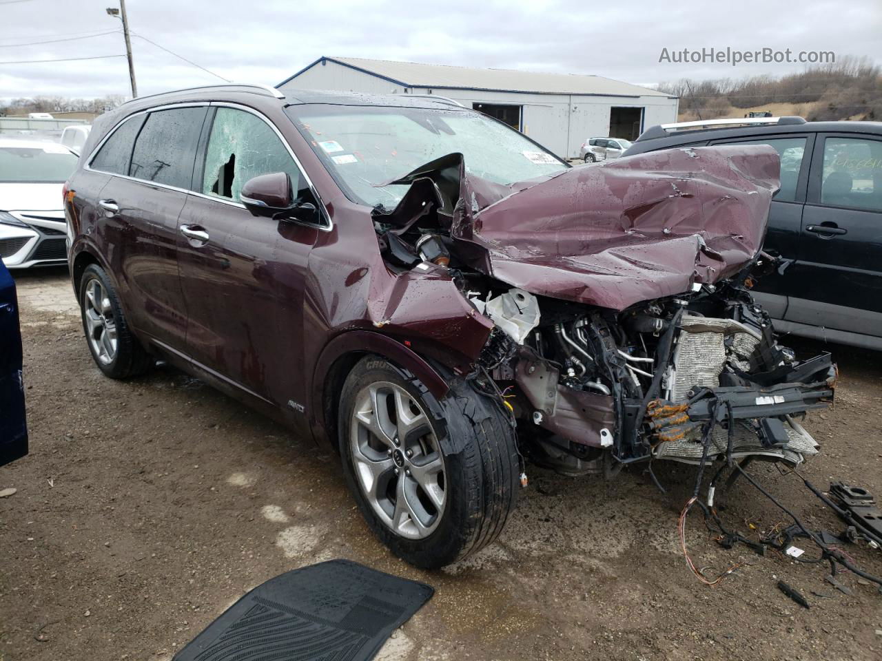 2020 Kia Sorento Sx Burgundy vin: 5XYPKDA58LG649490