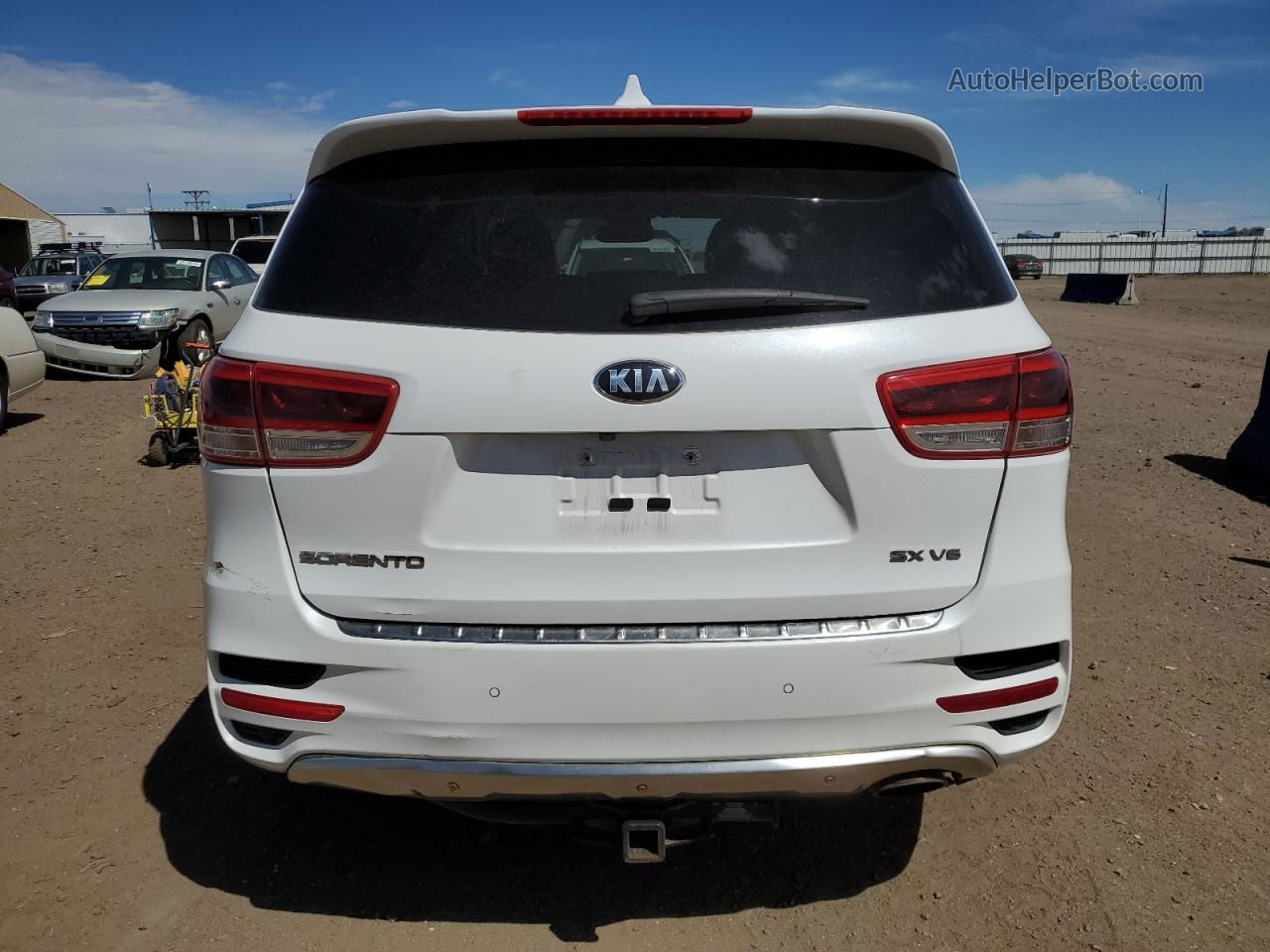 2018 Kia Sorento Sx White vin: 5XYPKDA59JG389596