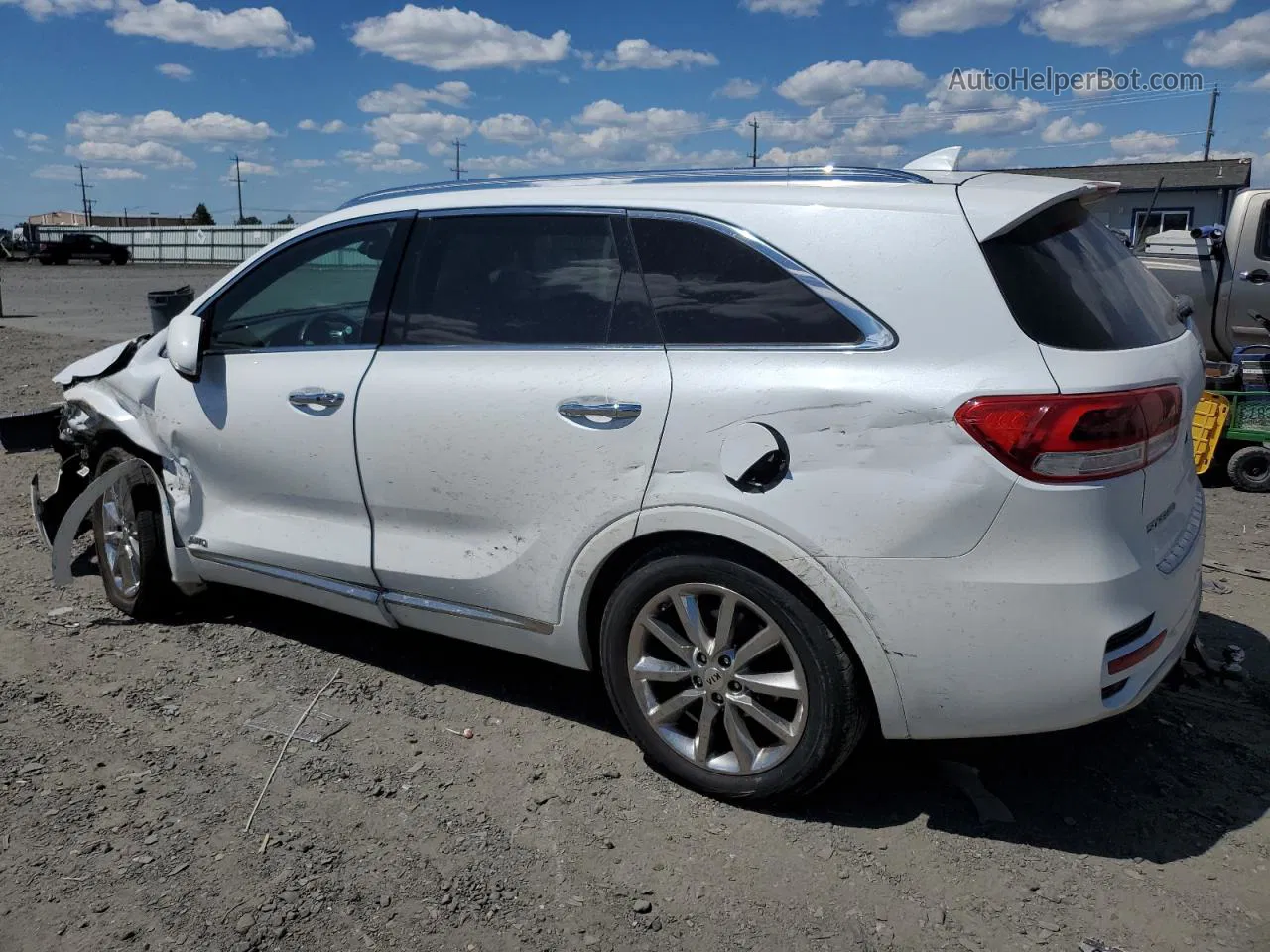 2018 Kia Sorento Sx White vin: 5XYPKDA5XJG395021