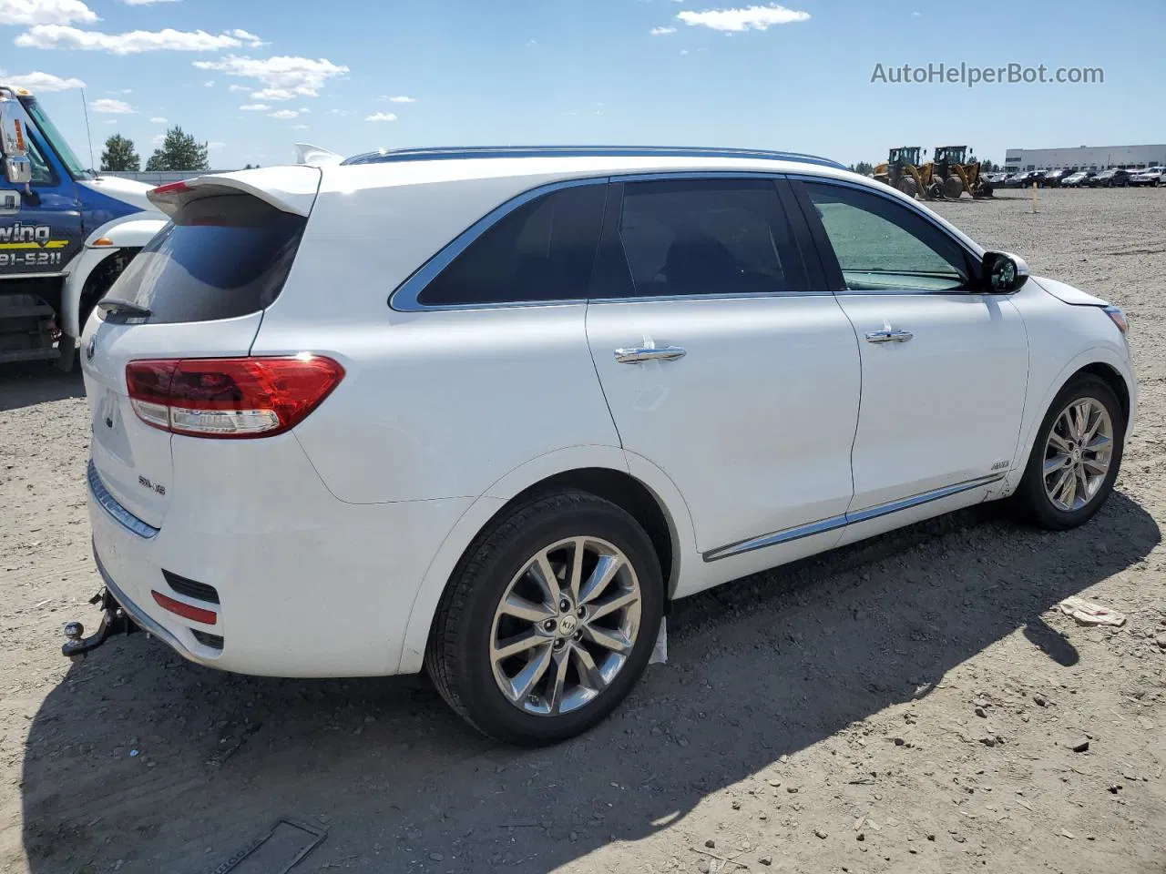 2018 Kia Sorento Sx White vin: 5XYPKDA5XJG395021