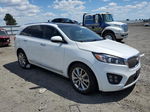 2018 Kia Sorento Sx White vin: 5XYPKDA5XJG395021