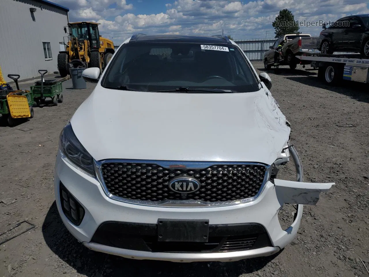 2018 Kia Sorento Sx White vin: 5XYPKDA5XJG395021