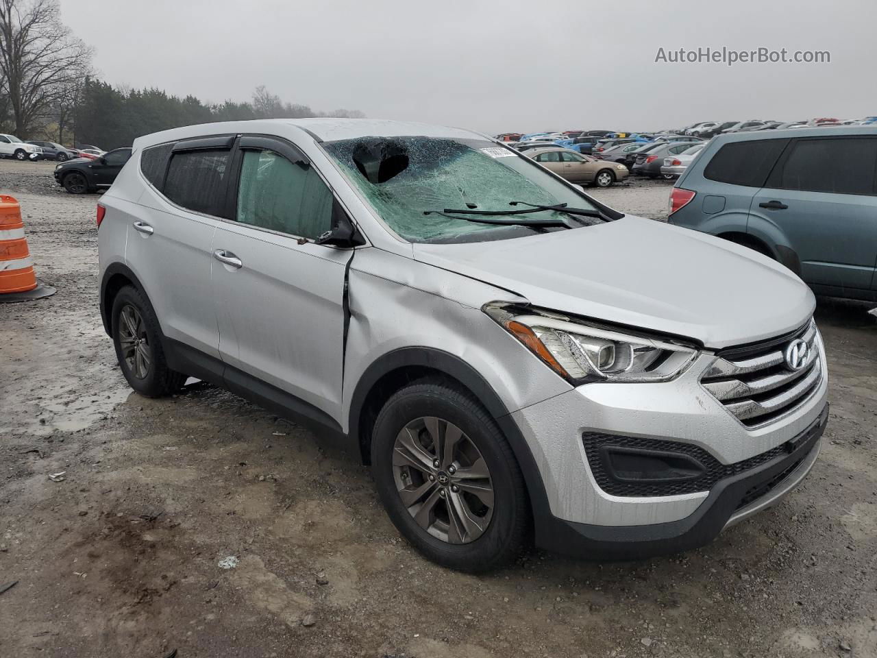 2014 Hyundai Santa Fe Sport  Silver vin: 5XYZT3LB0EG124283