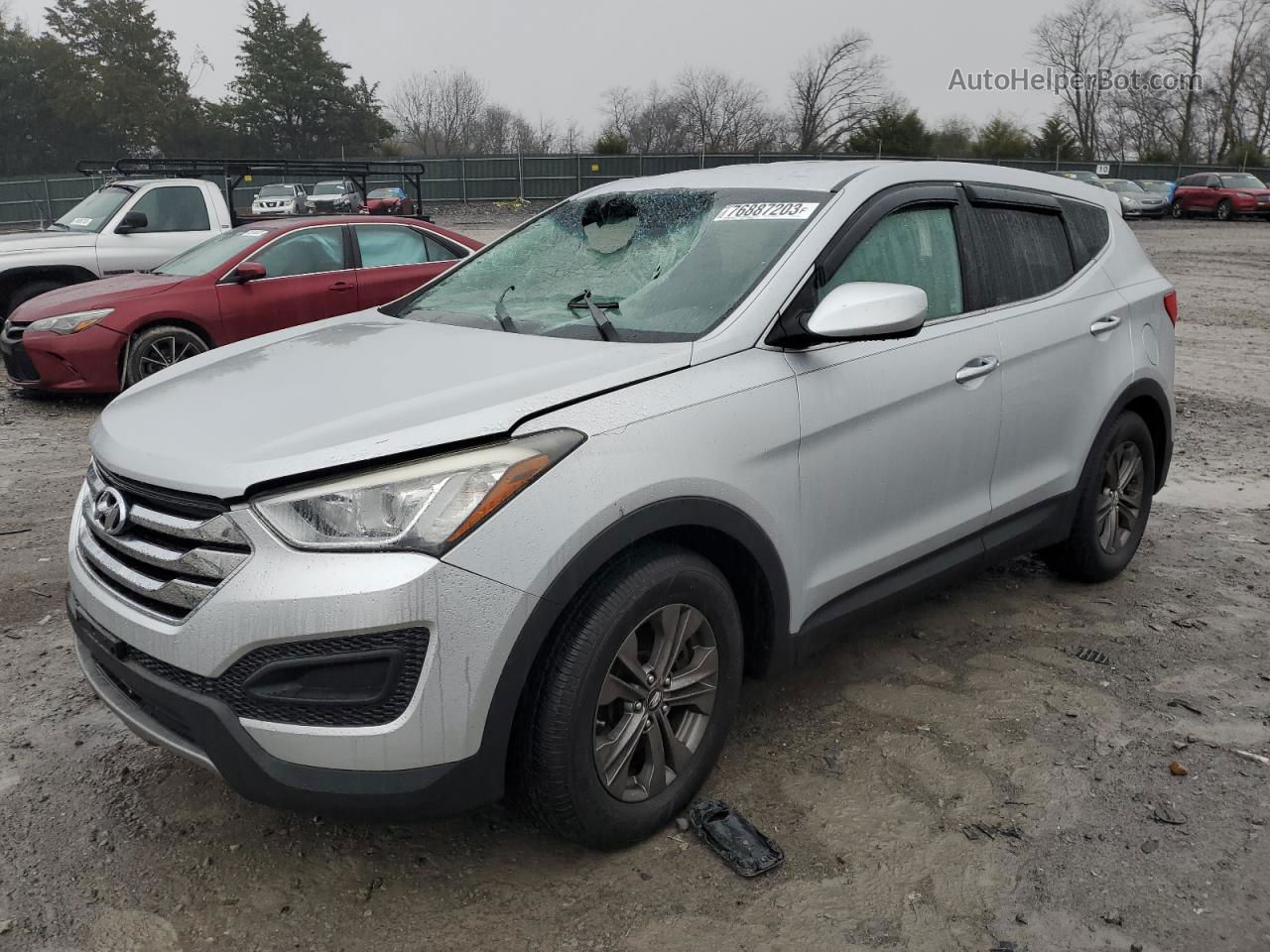 2014 Hyundai Santa Fe Sport  Silver vin: 5XYZT3LB0EG124283