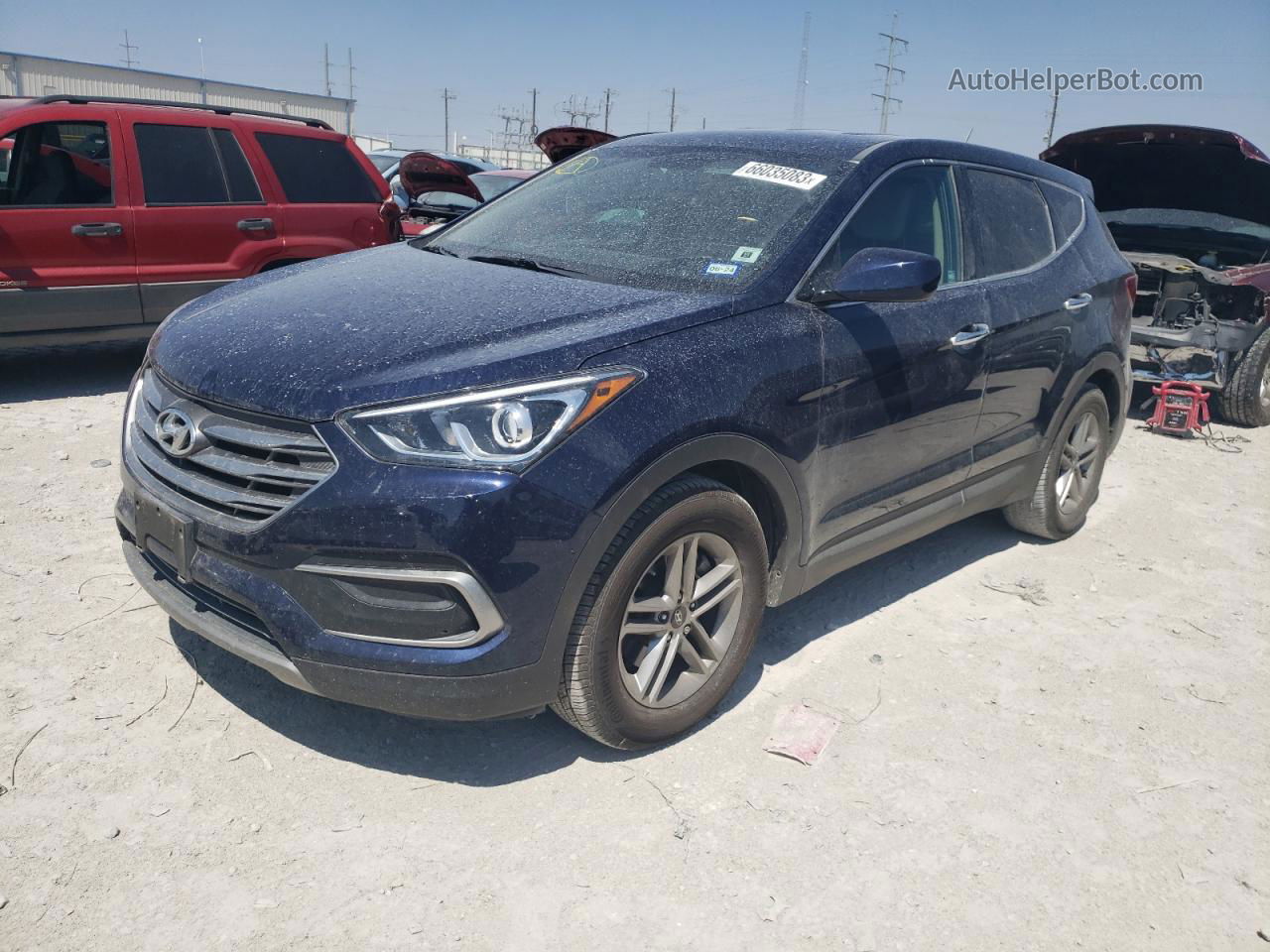 2018 Hyundai Santa Fe Sport  Синий vin: 5XYZT3LB0JG505139