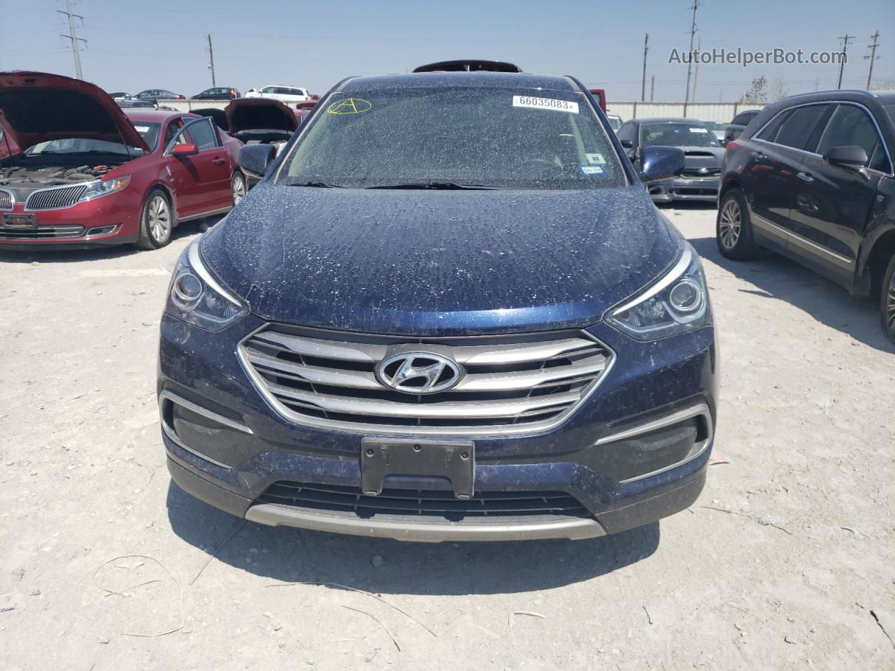 2018 Hyundai Santa Fe Sport  Синий vin: 5XYZT3LB0JG505139