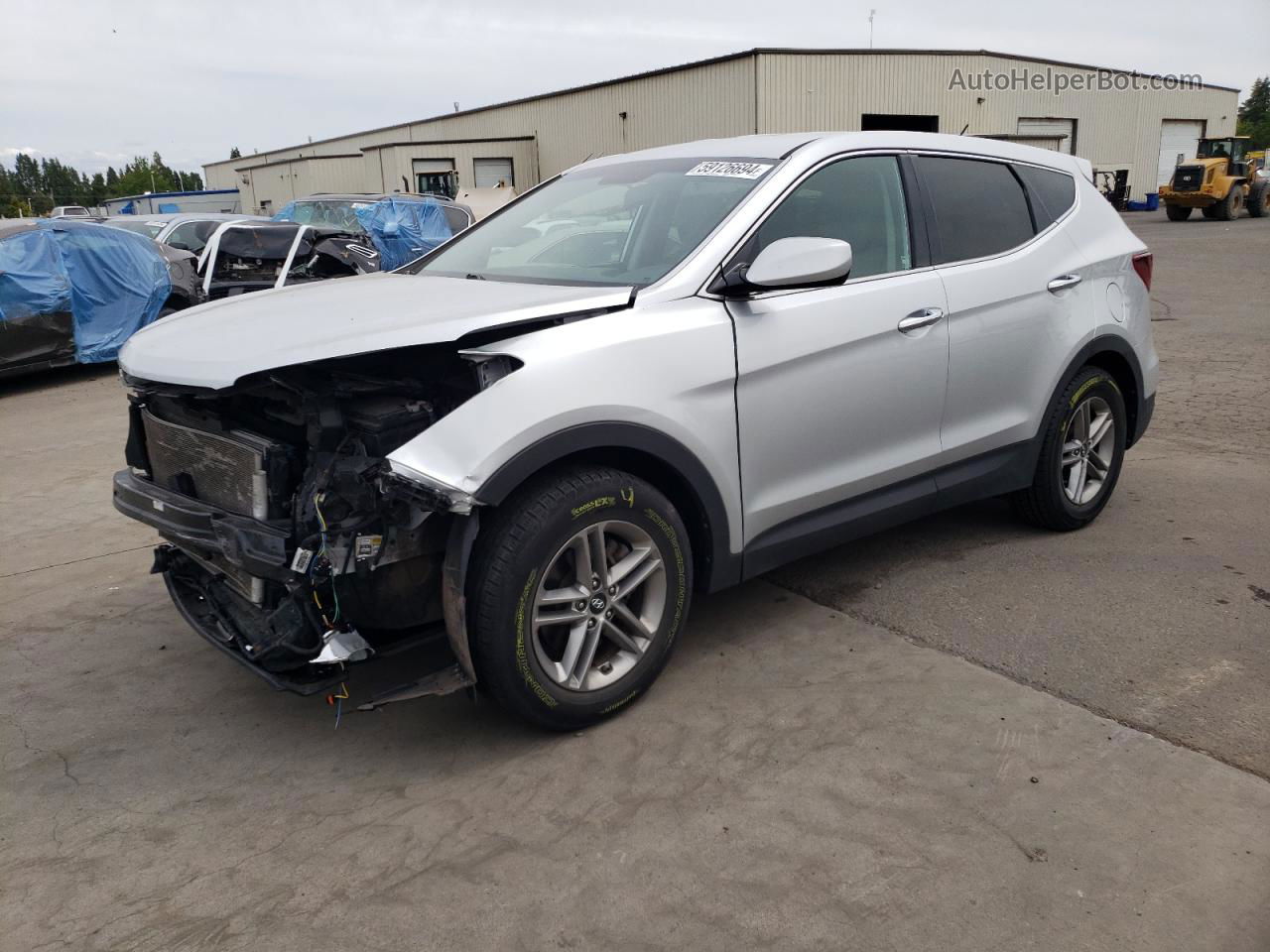 2018 Hyundai Santa Fe Sport  Silver vin: 5XYZT3LB0JG531918