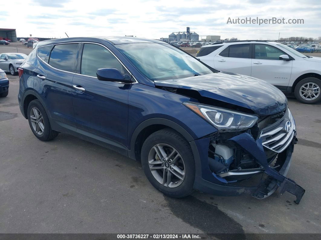 2018 Hyundai Santa Fe Sport 2.4l Blue vin: 5XYZT3LB0JG553918