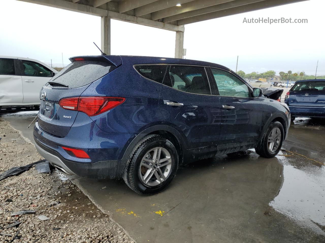 2018 Hyundai Santa Fe Sport  Blue vin: 5XYZT3LB0JG556088