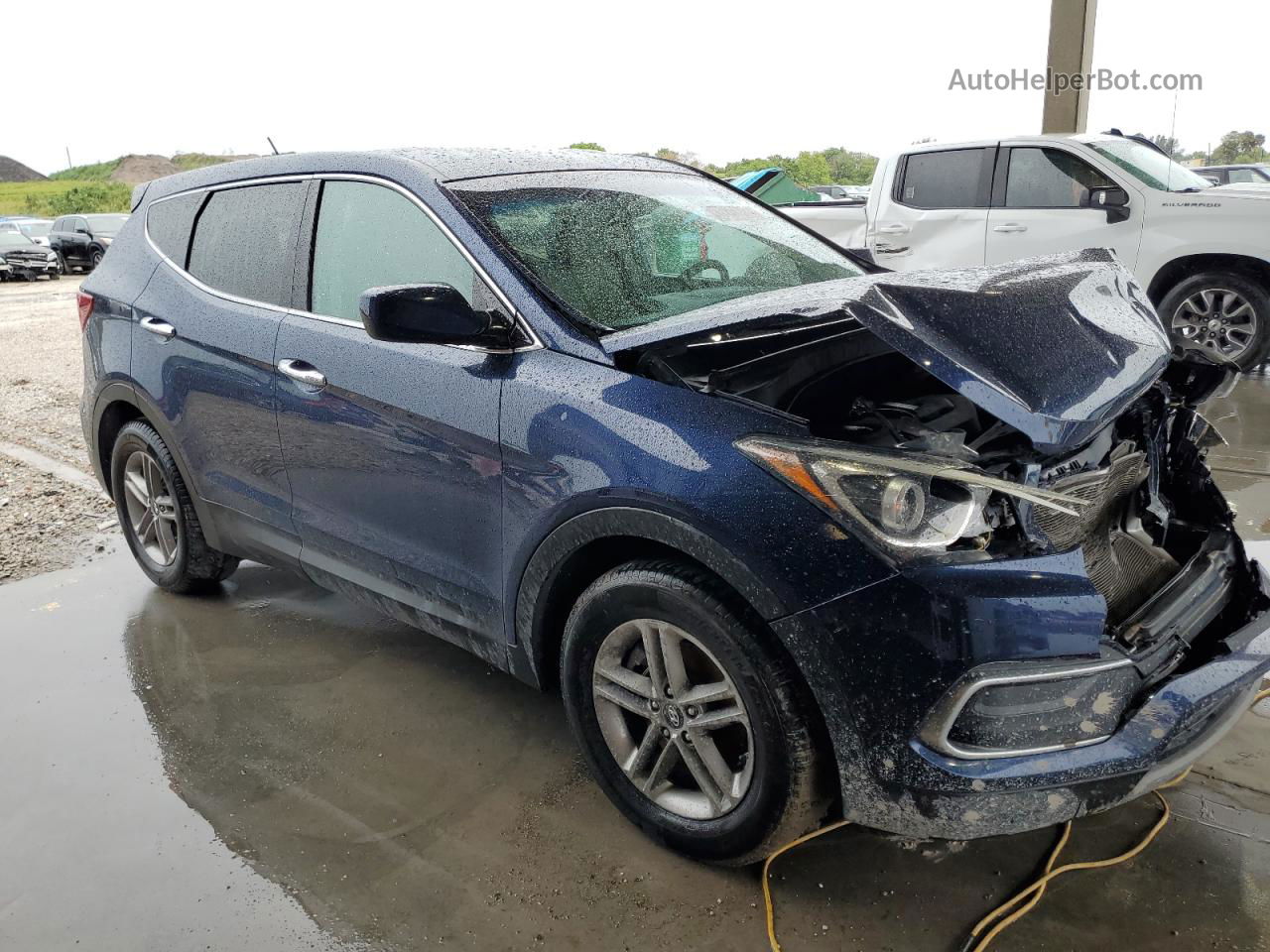 2018 Hyundai Santa Fe Sport  Blue vin: 5XYZT3LB0JG556088