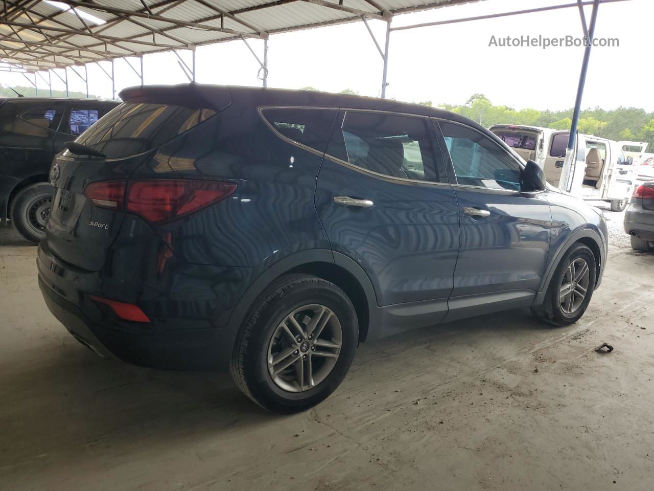 2018 Hyundai Santa Fe Sport  Синий vin: 5XYZT3LB0JG571402