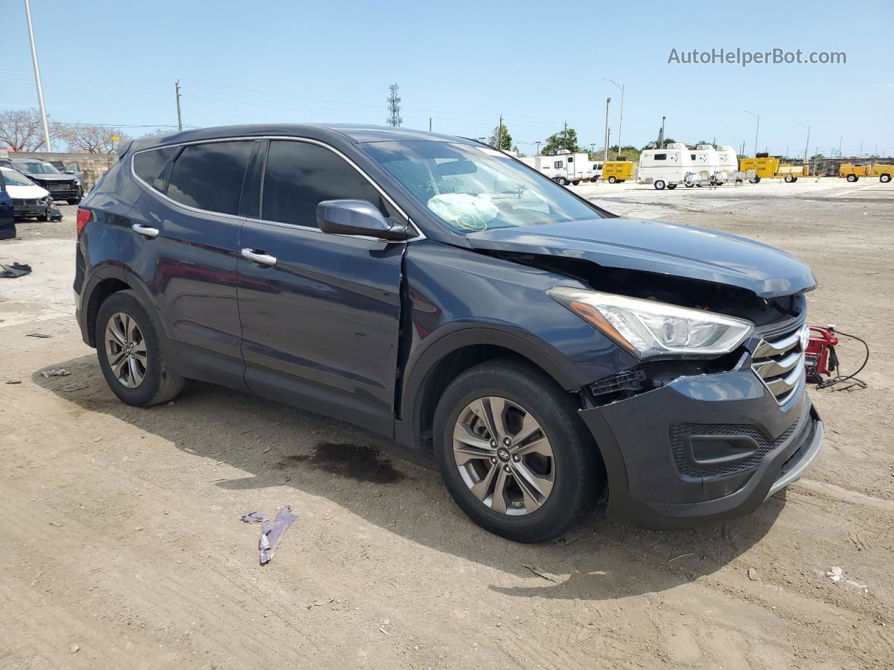 2015 Hyundai Santa Fe Sport  Синий vin: 5XYZT3LB2FG305290