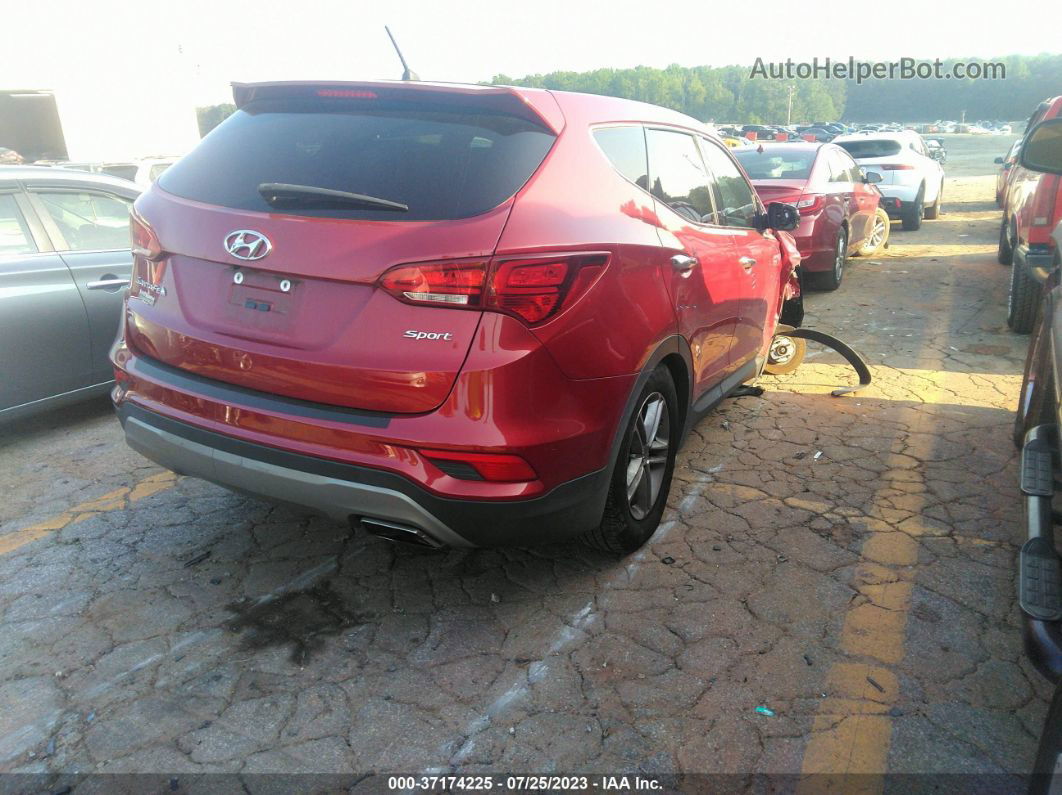 2018 Hyundai Santa Fe Sport 2.4l Red vin: 5XYZT3LB2JG503344