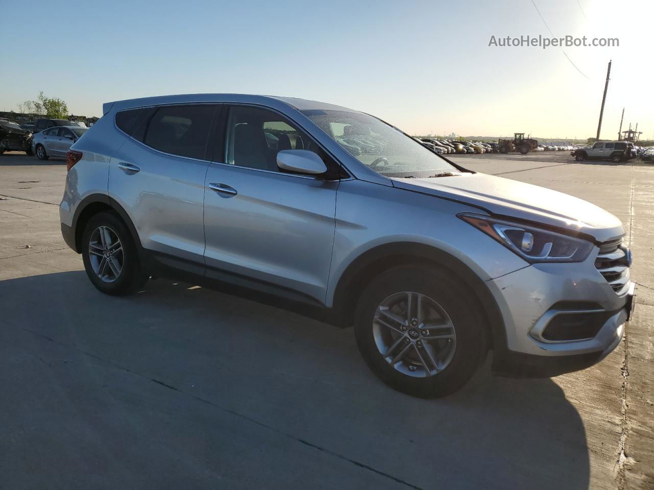 2018 Hyundai Santa Fe Sport  Silver vin: 5XYZT3LB2JG555816