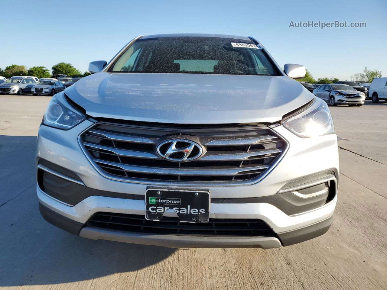 2018 Hyundai Santa Fe Sport  Silver vin: 5XYZT3LB2JG555816