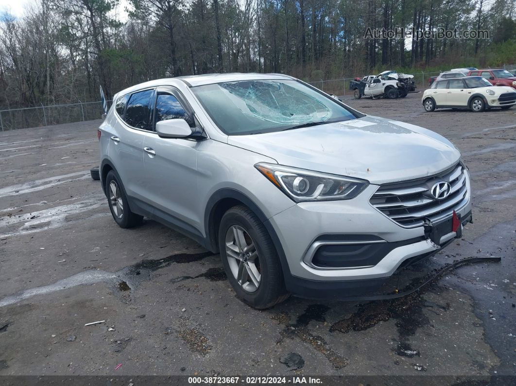 2018 Hyundai Santa Fe Sport 2.4l Silver vin: 5XYZT3LB2JG566105