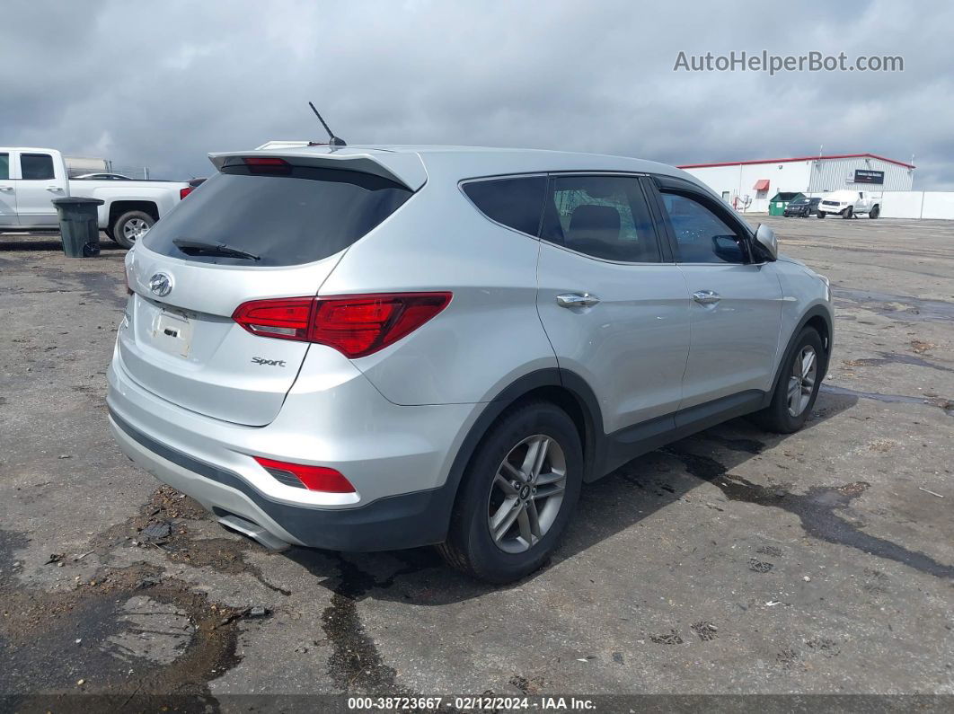 2018 Hyundai Santa Fe Sport 2.4l Silver vin: 5XYZT3LB2JG566105