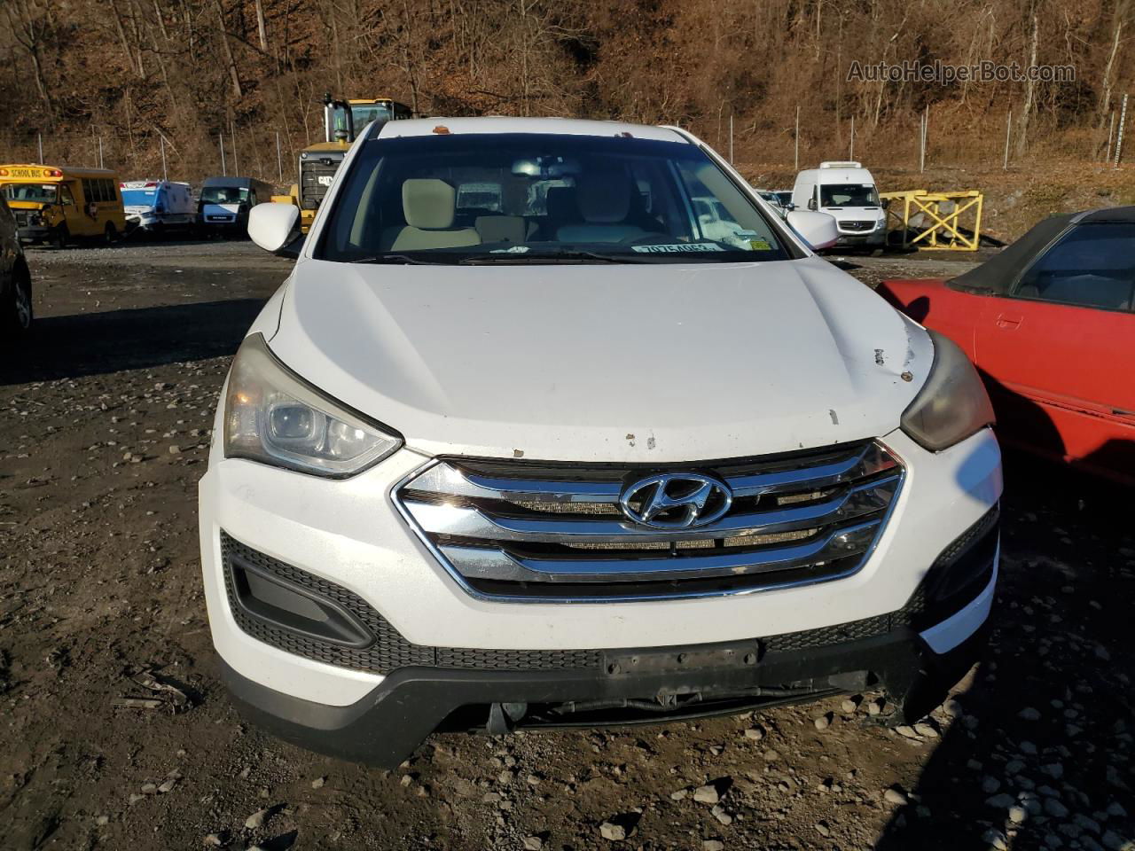 2013 Hyundai Santa Fe Sport  White vin: 5XYZT3LB3DG017274