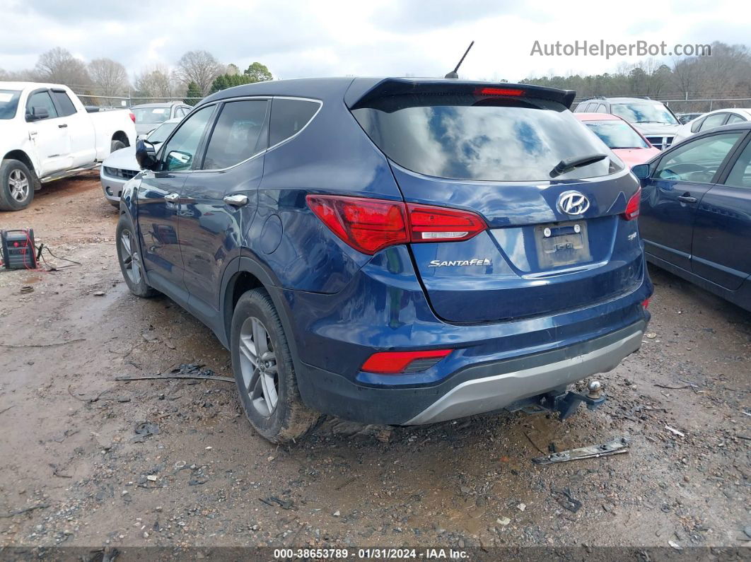 2018 Hyundai Santa Fe Sport 2.4l Dark Blue vin: 5XYZT3LB3JG540337