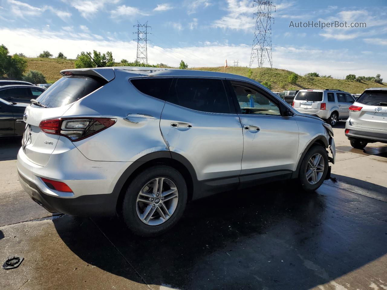 2018 Hyundai Santa Fe Sport  Silver vin: 5XYZT3LB3JG544601