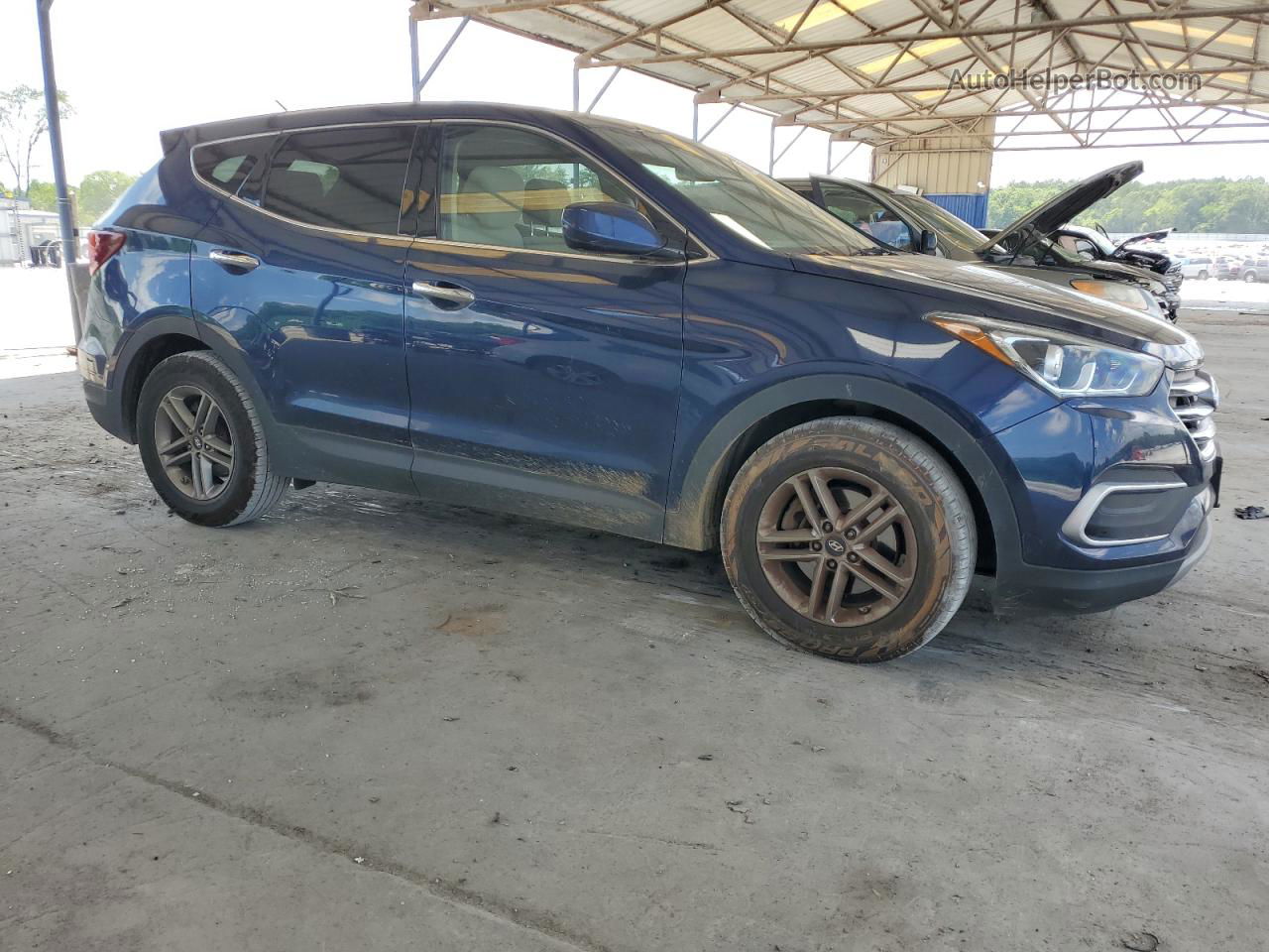 2018 Hyundai Santa Fe Sport  Синий vin: 5XYZT3LB3JG572964