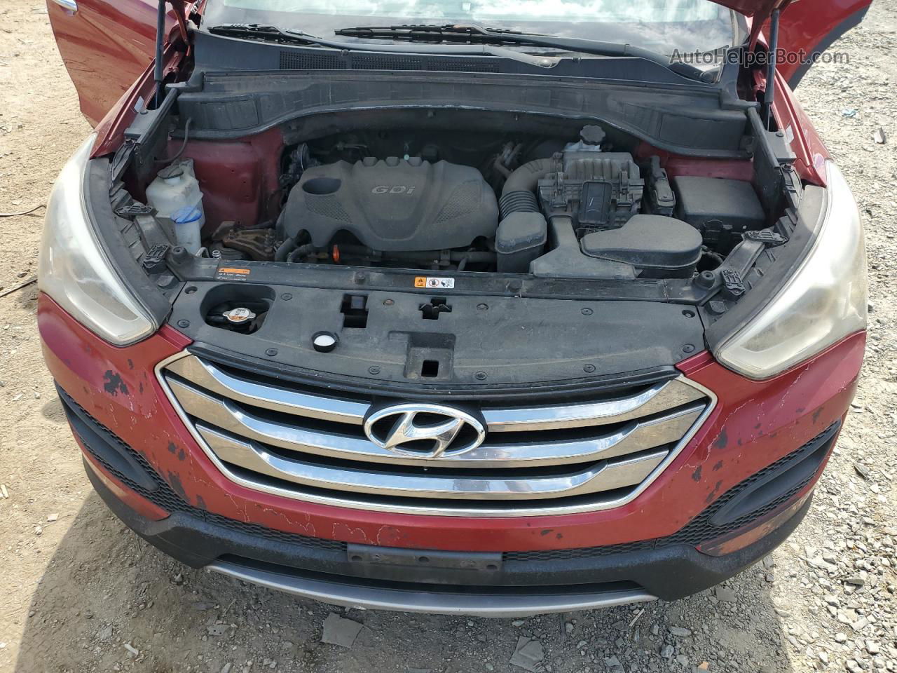 2013 Hyundai Santa Fe Sport  Maroon vin: 5XYZT3LB4DG026680