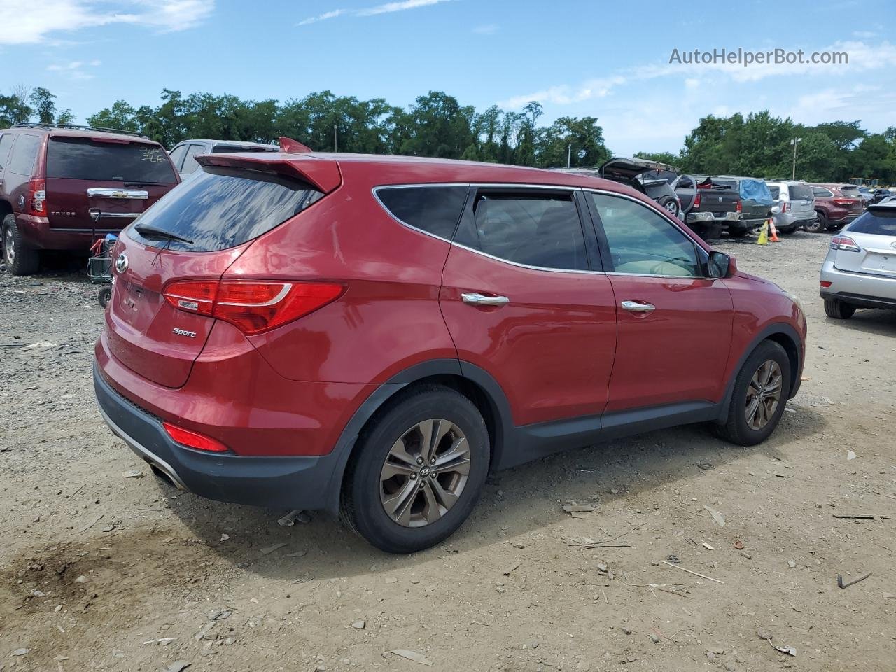 2013 Hyundai Santa Fe Sport  Maroon vin: 5XYZT3LB4DG026680