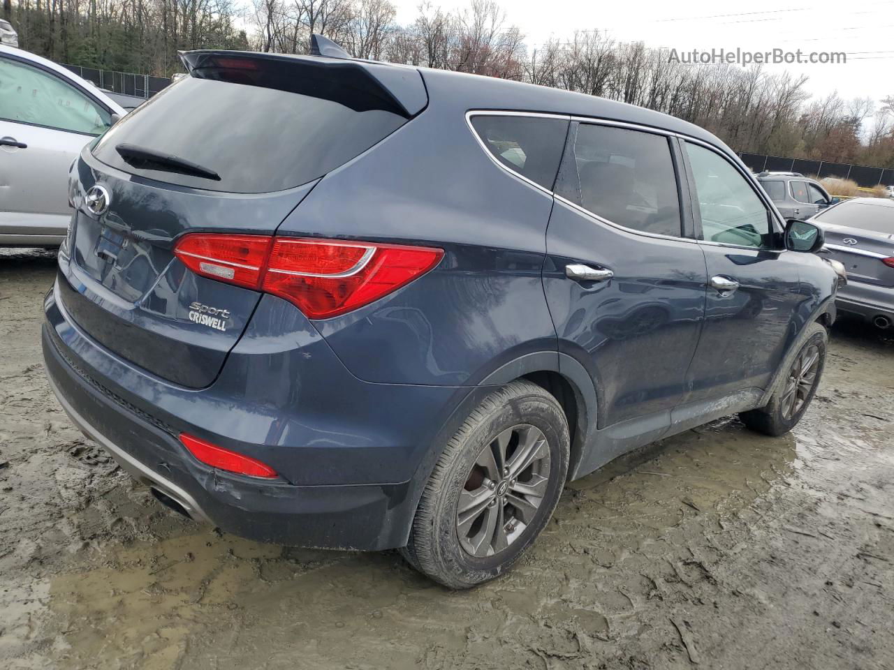 2014 Hyundai Santa Fe Sport  Синий vin: 5XYZT3LB4EG194658