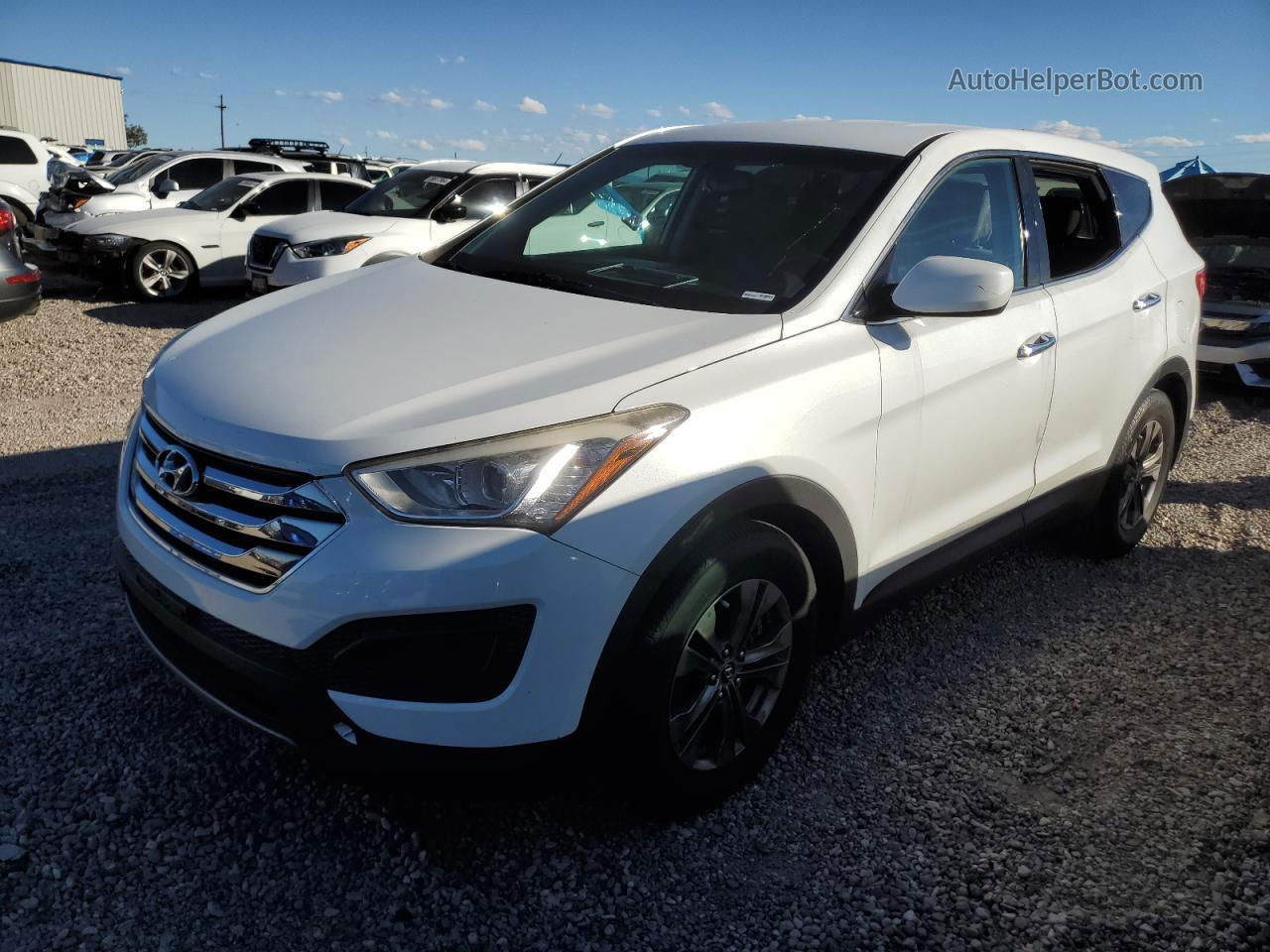 2014 Hyundai Santa Fe Sport  White vin: 5XYZT3LB4EG203374