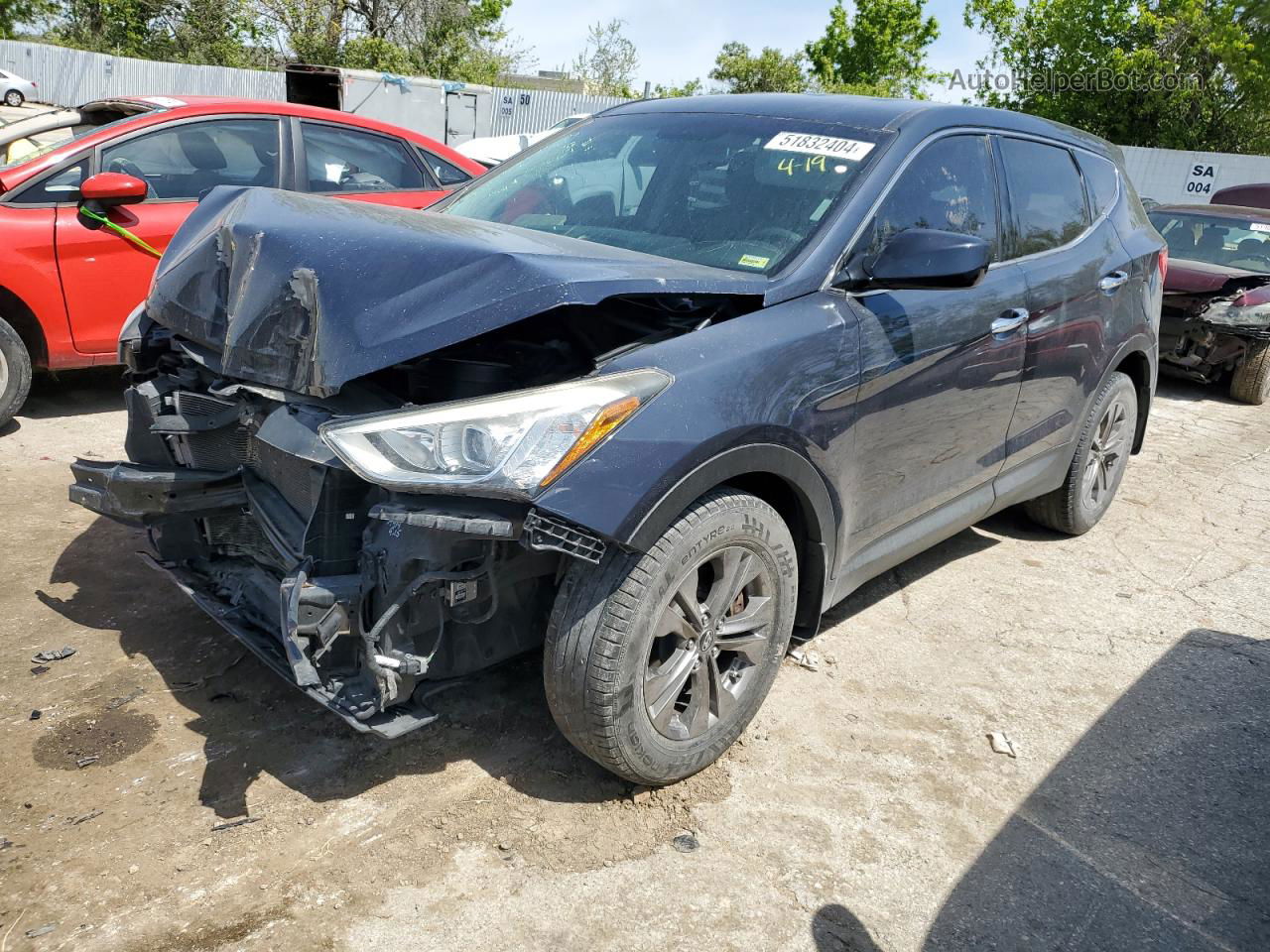 2013 Hyundai Santa Fe Sport  Синий vin: 5XYZT3LB5DG020323