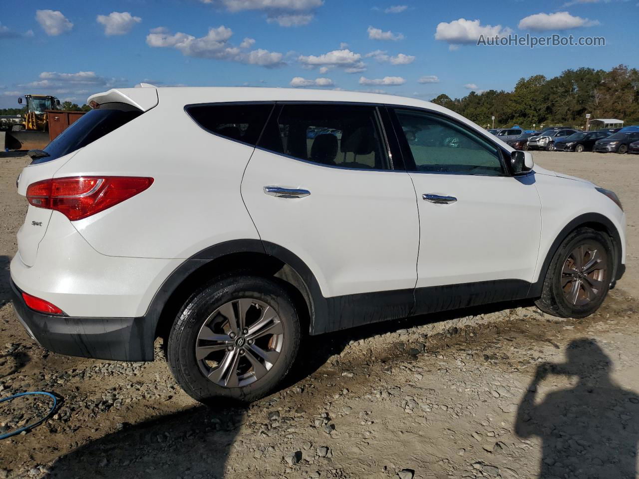 2013 Hyundai Santa Fe Sport  White vin: 5XYZT3LB5DG058389