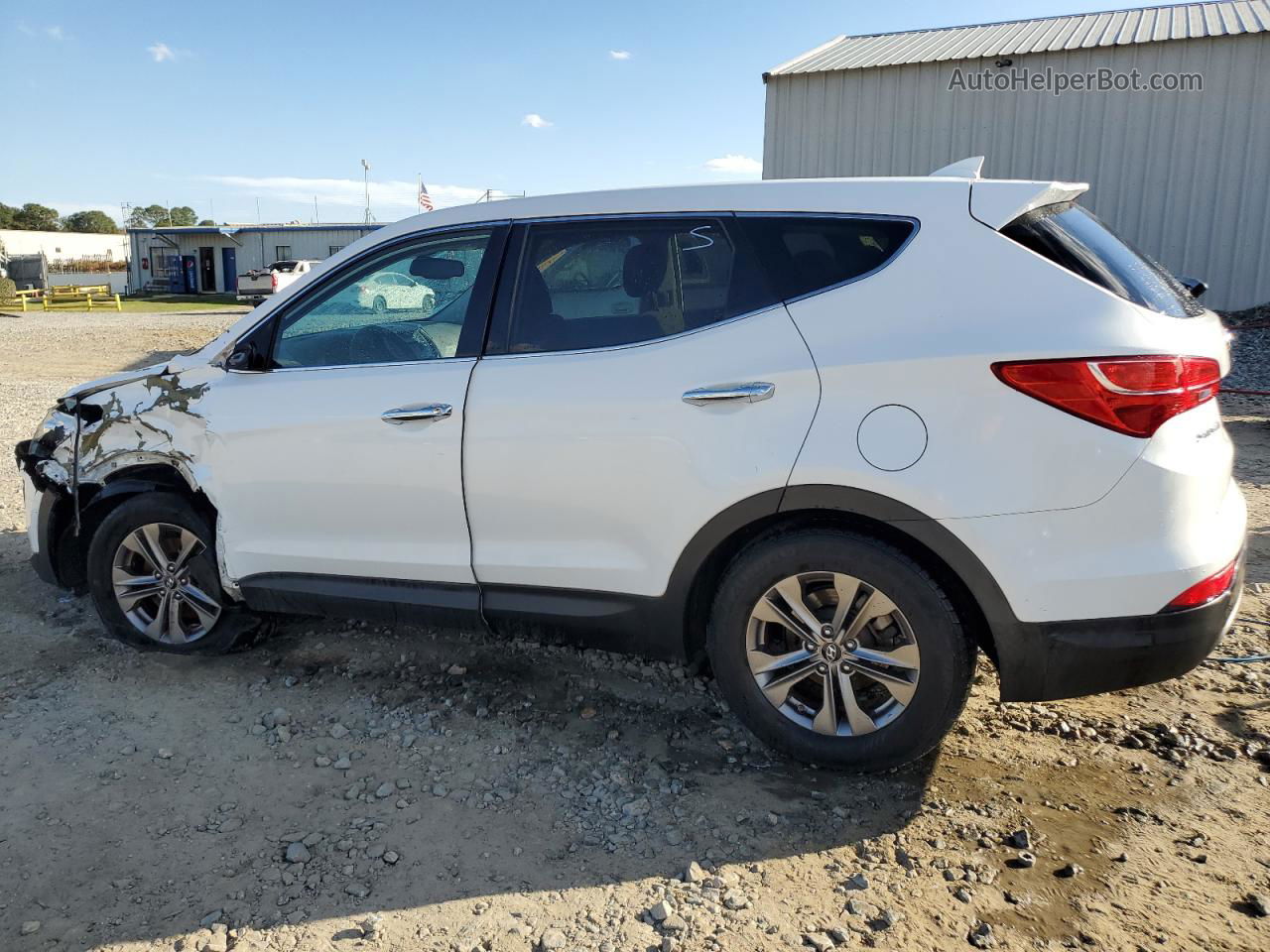 2013 Hyundai Santa Fe Sport  White vin: 5XYZT3LB5DG058389