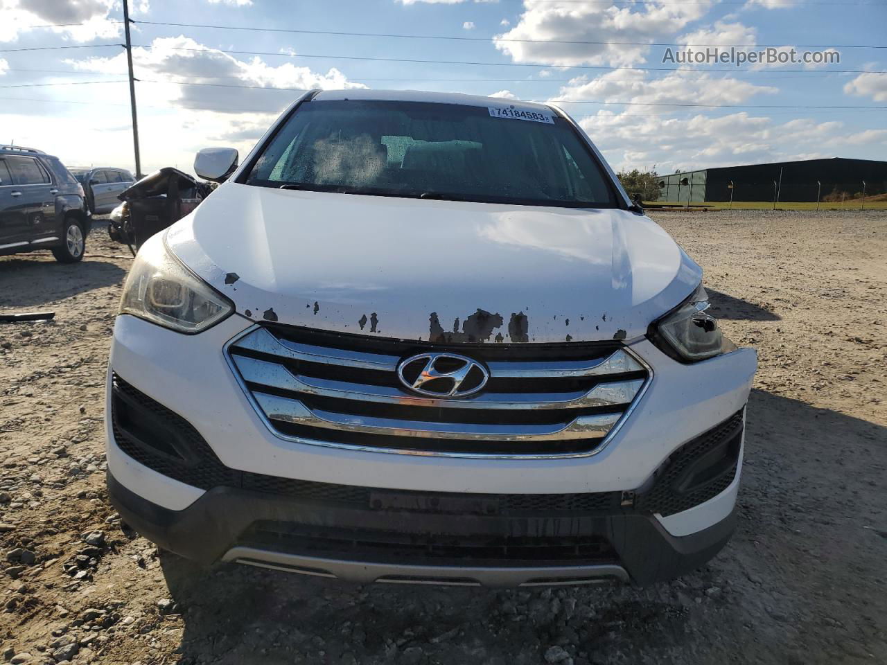 2013 Hyundai Santa Fe Sport  White vin: 5XYZT3LB5DG058389