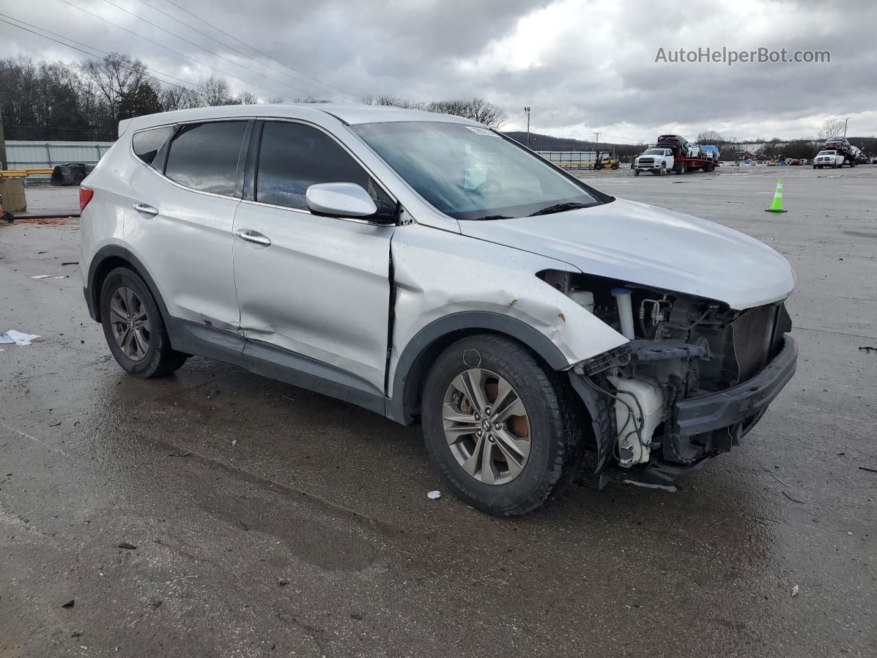 2013 Hyundai Santa Fe Sport  White vin: 5XYZT3LB5DG108952