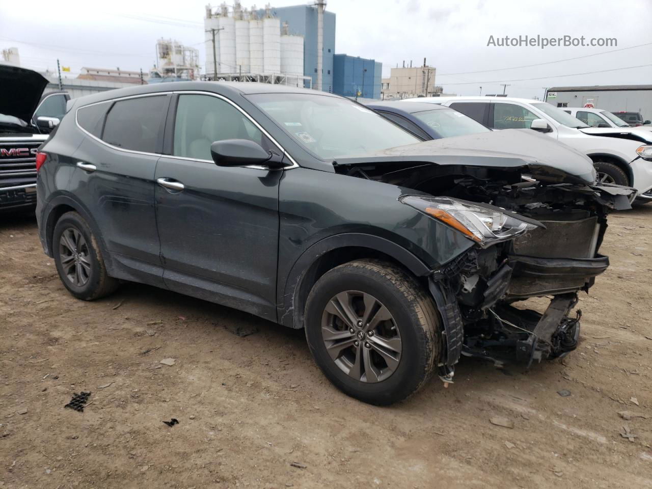 2013 Hyundai Santa Fe Sport  Зеленый vin: 5XYZT3LB5DG109969