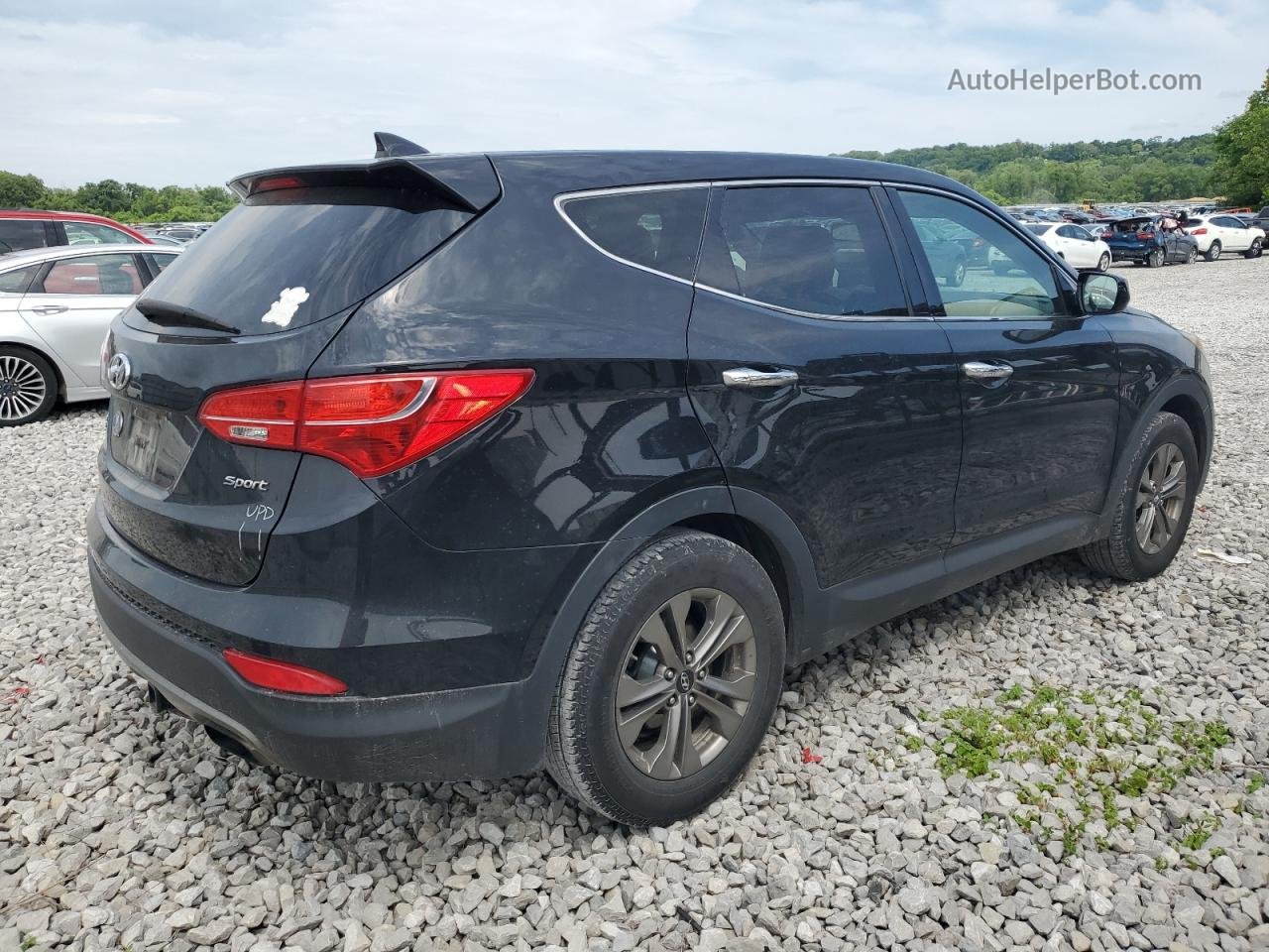 2015 Hyundai Santa Fe Sport  Black vin: 5XYZT3LB5FG295435