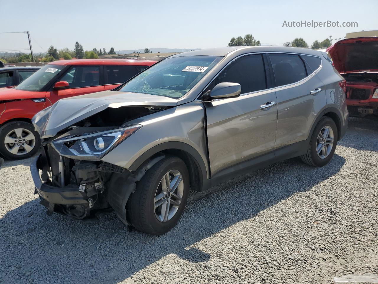 2018 Hyundai Santa Fe Sport  Gray vin: 5XYZT3LB5JG528030