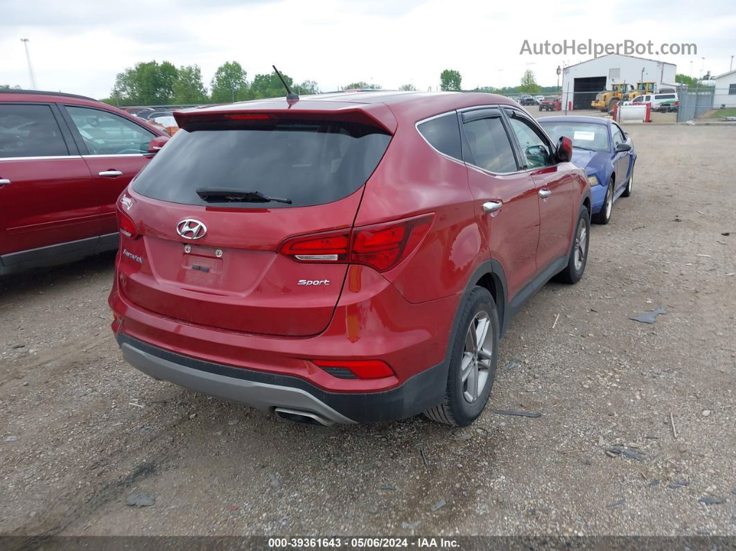 2018 Hyundai Santa Fe Sport 2.4l Maroon vin: 5XYZT3LB5JG530683