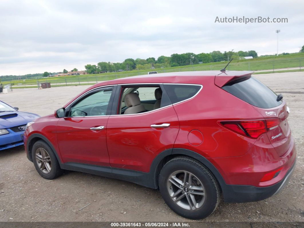 2018 Hyundai Santa Fe Sport 2.4l Maroon vin: 5XYZT3LB5JG530683