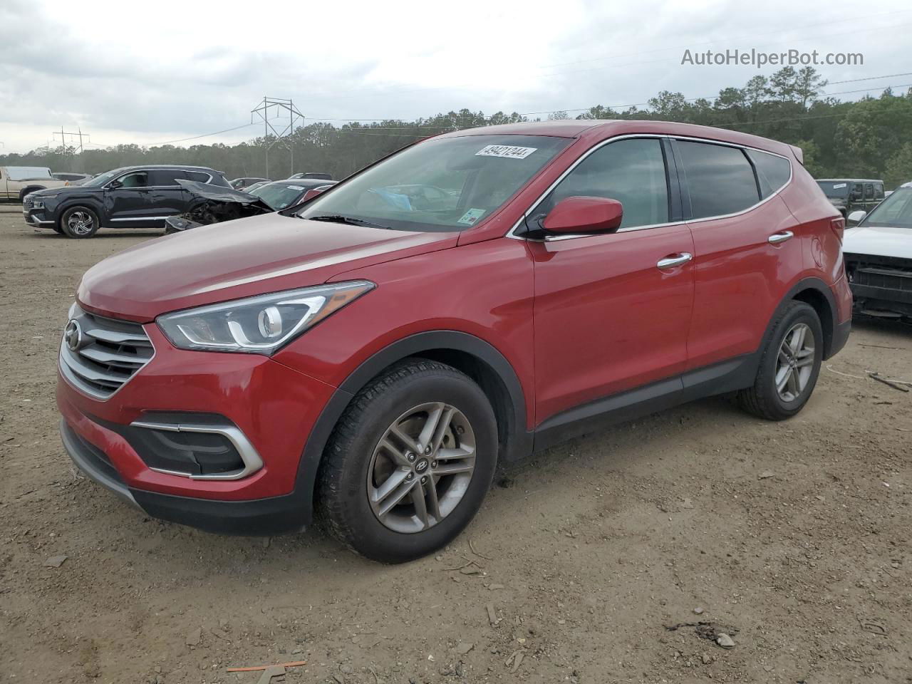 2018 Hyundai Santa Fe Sport  Red vin: 5XYZT3LB5JG559097