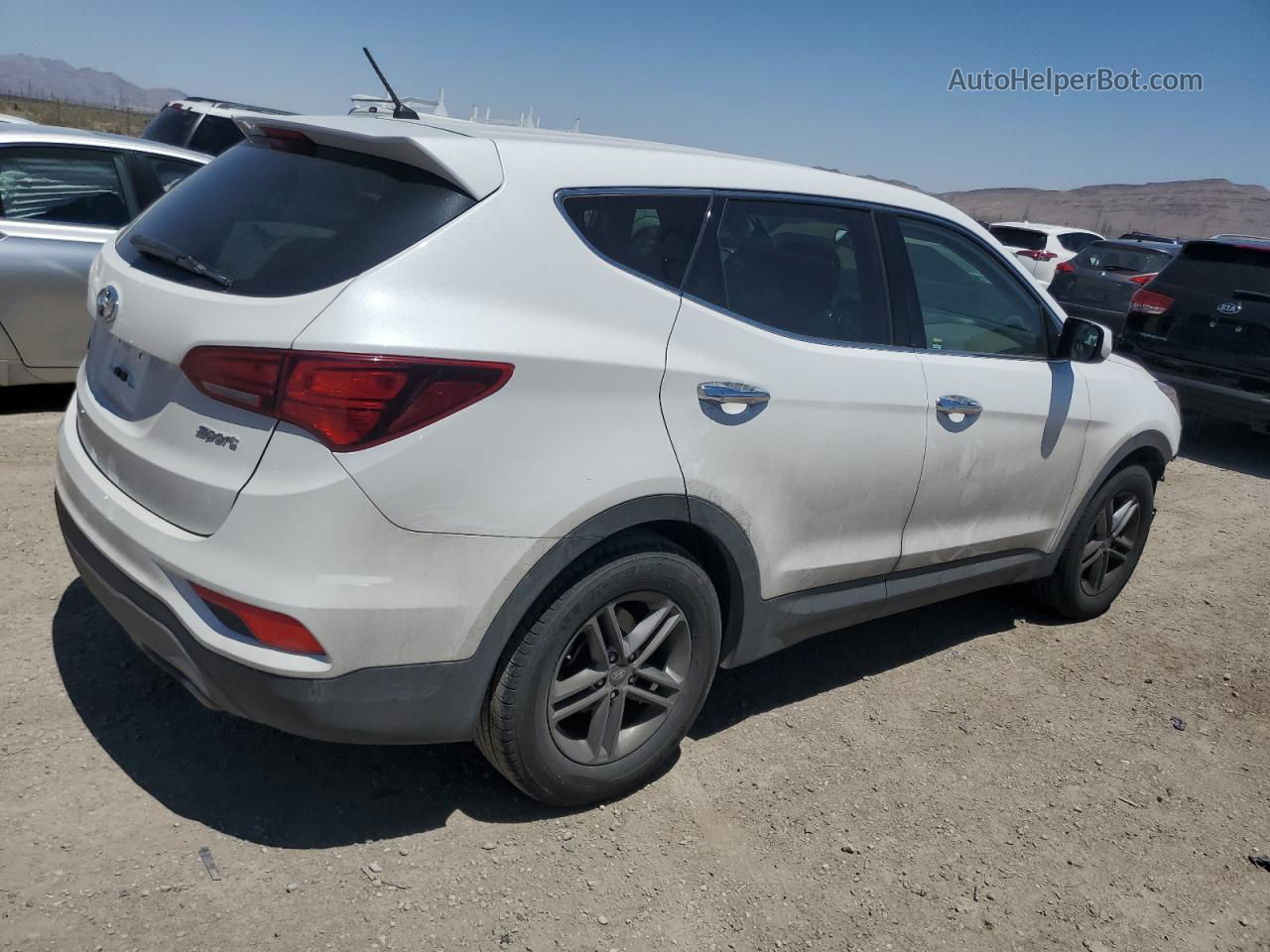 2018 Hyundai Santa Fe Sport  White vin: 5XYZT3LB5JG565823