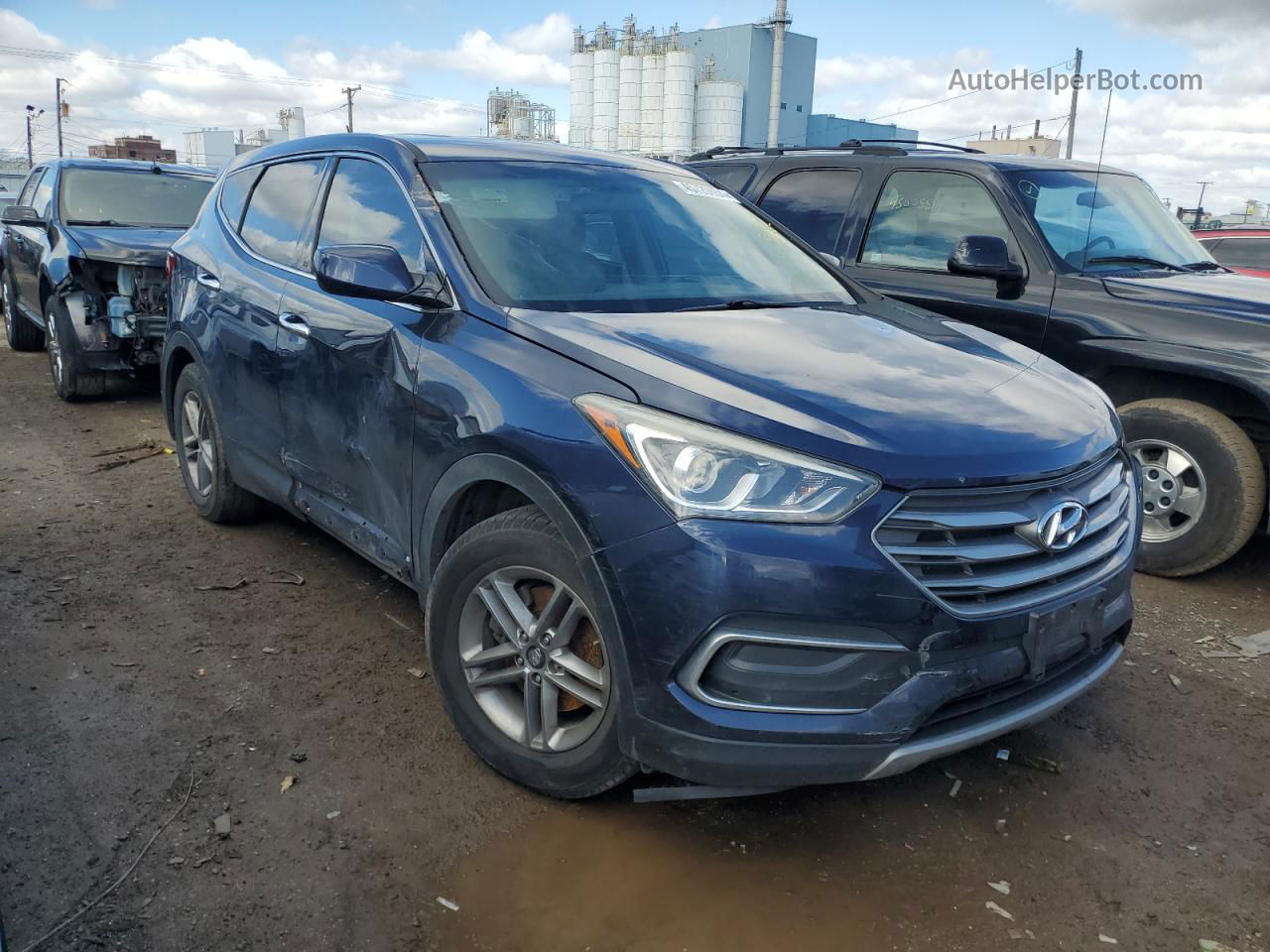 2018 Hyundai Santa Fe Sport  Blue vin: 5XYZT3LB6JG507638