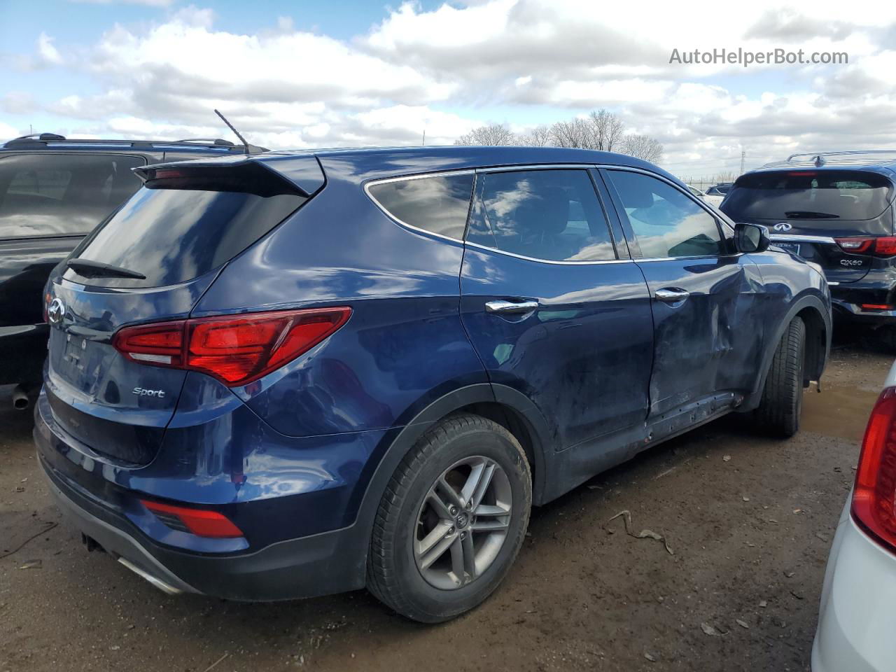 2018 Hyundai Santa Fe Sport  Blue vin: 5XYZT3LB6JG507638