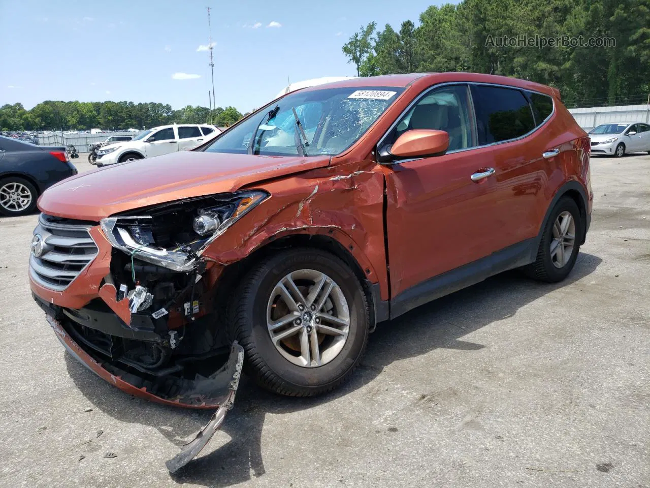 2018 Hyundai Santa Fe Sport  Orange vin: 5XYZT3LB6JG508787