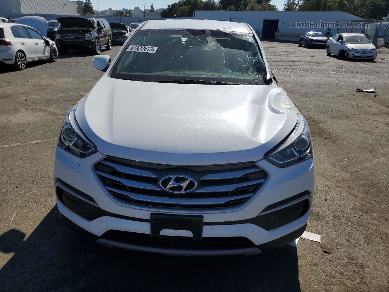 2018 Hyundai Santa Fe Sport  White vin: 5XYZT3LB6JG569248