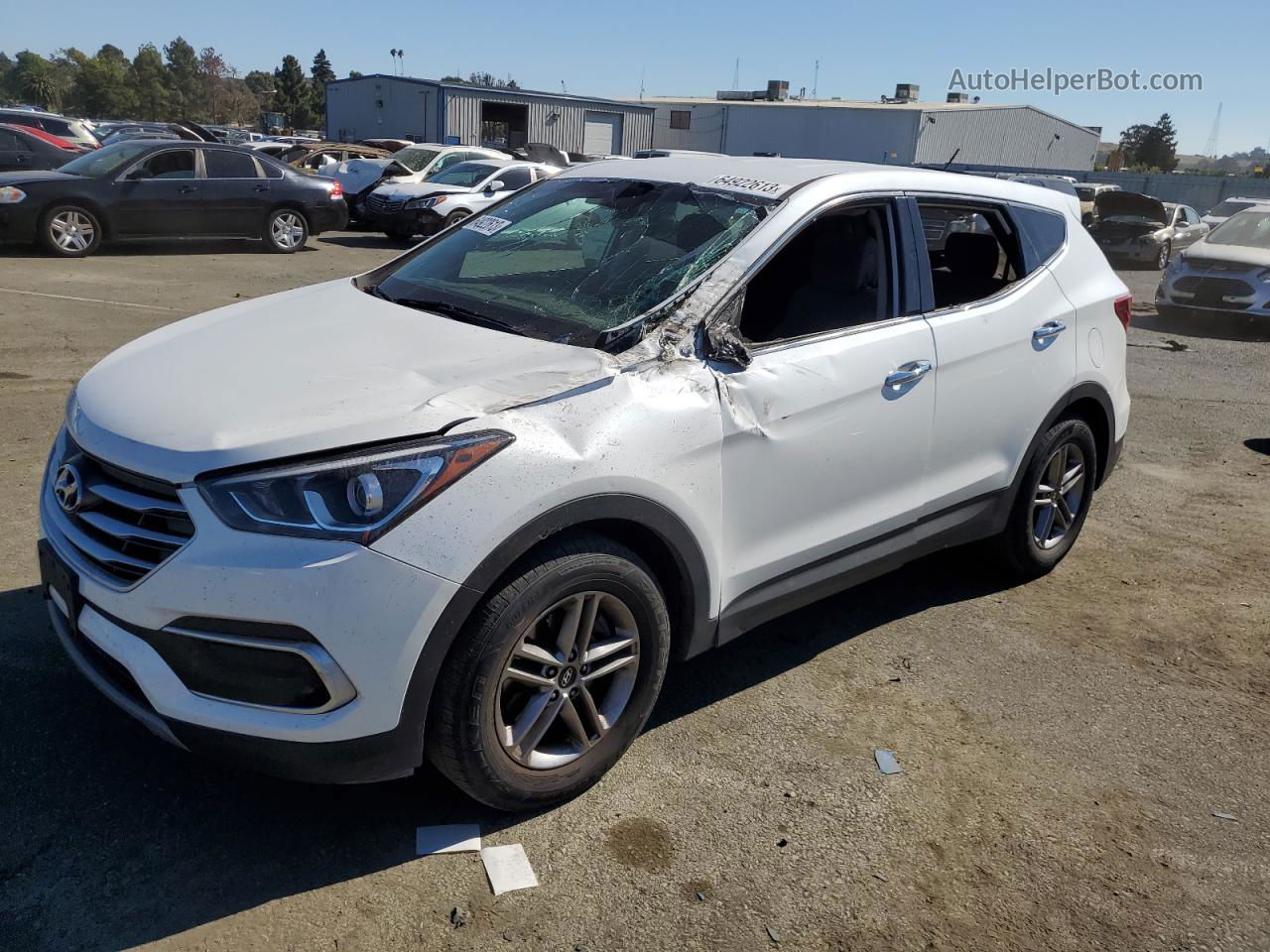 2018 Hyundai Santa Fe Sport  White vin: 5XYZT3LB6JG569248