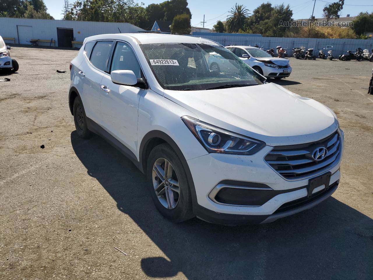 2018 Hyundai Santa Fe Sport  White vin: 5XYZT3LB6JG569248