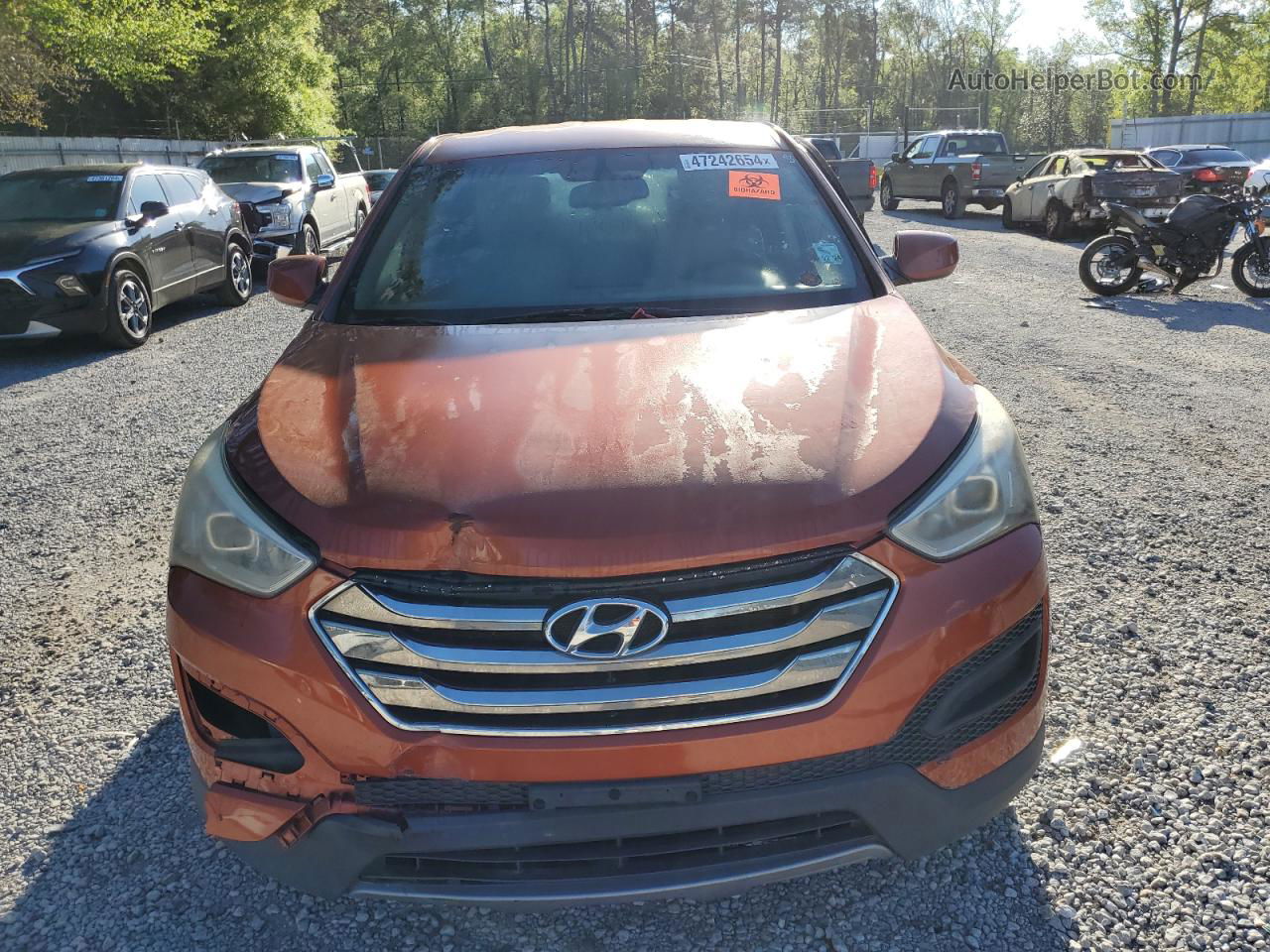 2013 Hyundai Santa Fe Sport  Orange vin: 5XYZT3LB7DG005662