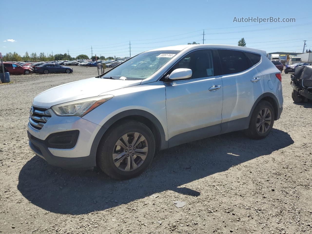 2013 Hyundai Santa Fe Sport Серебряный vin: 5XYZT3LB7DG027306