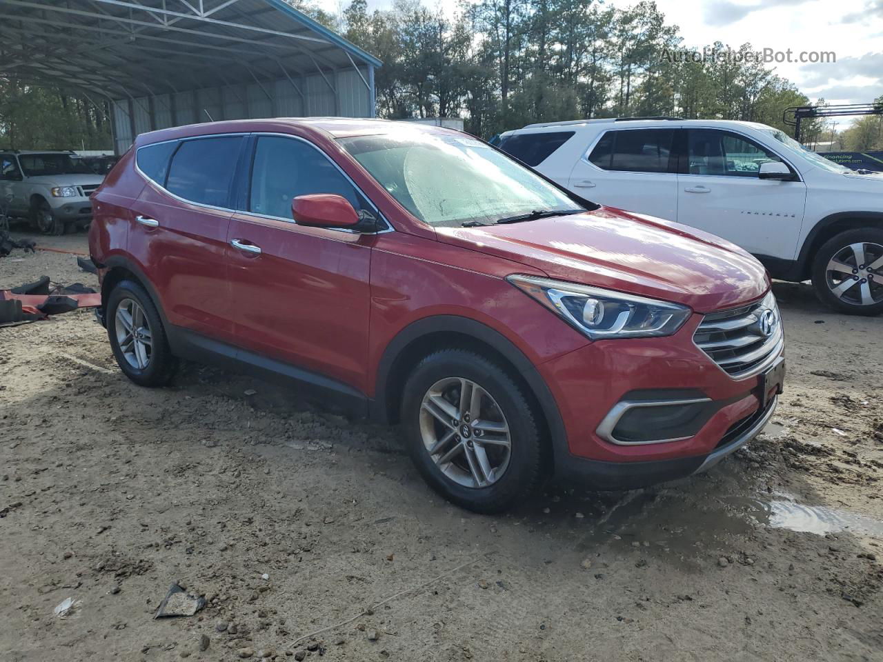 2018 Hyundai Santa Fe Sport  Maroon vin: 5XYZT3LB7JG533374